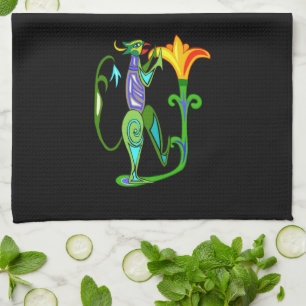 Ägyptische Kunst mit Lotus Blume Handtuch