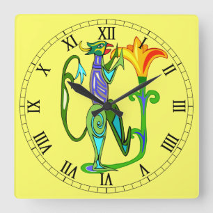 Ägyptische Kunst mit Lotus Blume römische Uhr