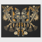 Ägyptische Kunst traditionelle Goldgrenze schaffen Geschenkpapier (Flach)