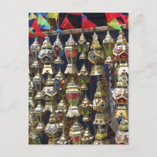Ägyptische Lanterns Postkarte (Vorderseite)