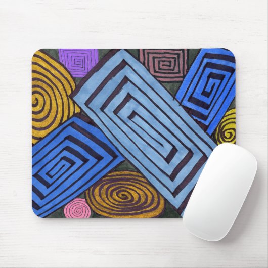 "Ägyptische Links" Abstraktes Design Mousepad (Mit Mouse)
