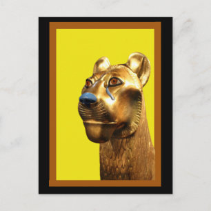 Ägyptische Lioness-Skulptur, Art Postcard Postkarte