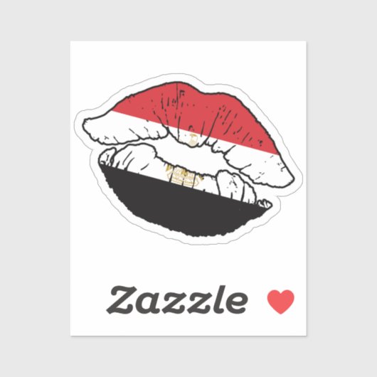 Ägyptische Lipstick-Liebe Aufkleber (Blatt)