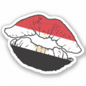Ägyptische Lipstick-Liebe Aufkleber (Vorderseite)