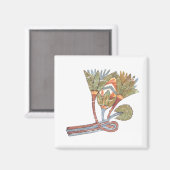 Ägyptische Lotus-Blume Magnet (Vorderseite/Rückseite)