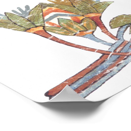 Ägyptische Lotus-Blume Poster (Ecke)