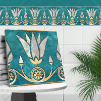 Ägyptische Lotus-Grenze - Türkische Perle und Gold