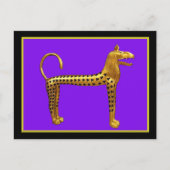 Ägyptische Löwenskulptur, Postkarte (Vorderseite)