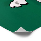 Ägyptische Mau-Katze - Aqua-Hintergrund Poster (Ecke)