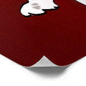 Ägyptische Mau-Katze - Hintergrund aus Bronze Poster (Ecke)