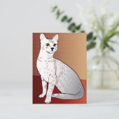 Ägyptische Mau-Katze - Hintergrund aus Bronze Postkarte (Stehend Vorderseite)