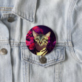 Ägyptische Mau-Katze in einem nächtlich blühenden Button (Beispiel)