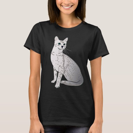 Ägyptische Mau-Katze - Silbergrau T-Shirt (Vorderseite)