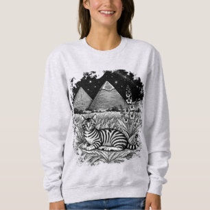 Ägyptische Mau-Katze unter den Pyramiden Sweatshirt