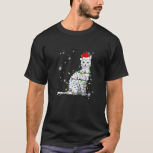 Ägyptische Mau Katze Weihnachtslichter Weihnachtsk T-Shirt
