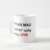 ägyptische mau Liebe Kaffee Tasse (Vorderseite Links)