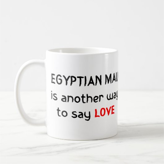 ägyptische mau Liebe Kaffee Tasse (Links)