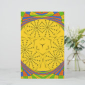 Ägyptische Motif Art Print Checkered Frame Design Briefpapier (Stehend Vorderseite)