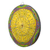 Ägyptische Motif Art Print Checkered Frame Design Dartscheibe (Vorderseite rechts)