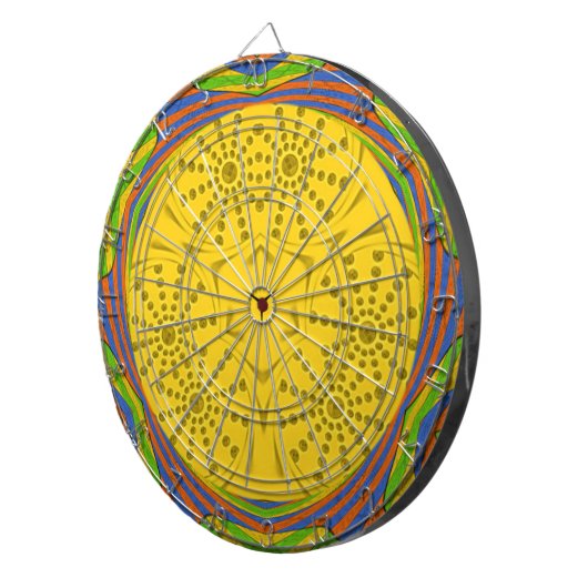 Ägyptische Motif Art Print Checkered Frame Design Dartscheibe (Vorderseite rechts)