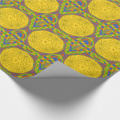 Ägyptische Motif Art Print Checkered Frame Design Geschenkpapier (Ecke)