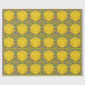 Ägyptische Motif Art Print Checkered Frame Design Geschenkpapier (Flach)