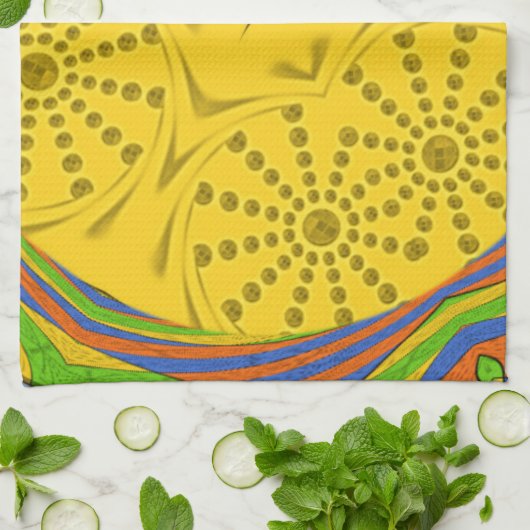 Ägyptische Motif Art Print Checkered Frame Design Handtuch (Gefaltet)