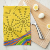 Ägyptische Motif Art Print Checkered Frame Design Handtuch (Viertel Falte)