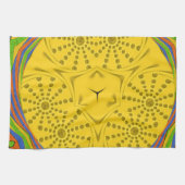 Ägyptische Motif Art Print Checkered Frame Design Handtuch (Horizontal)