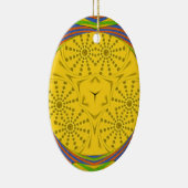 Ägyptische Motif Art Print Checkered Frame Design Keramikornament (Rechts)