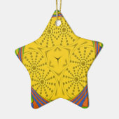 Ägyptische Motif Art Print Checkered Frame Design Keramikornament (Links)