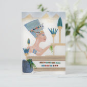 Ägyptische Motif Collage Dankeskarte (Stehend Vorderseite)