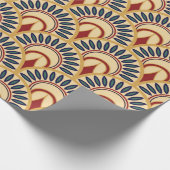 Ägyptische Motif-Fischskalen Nahtloses Muster Geschenkpapier (Ecke)