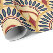 Ägyptische Motif-Fischskalen Nahtloses Muster Geschenkpapier (Rolleneckpunkt)