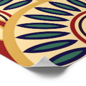 Ägyptische Motif-Fischskalen Nahtloses Muster Poster (Ecke)