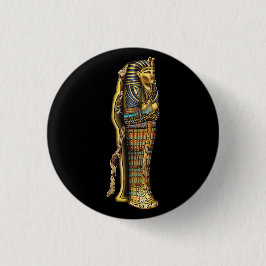 Ägyptische Mumie in Sarcophagus, Horror, Halloween Button