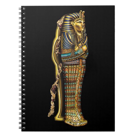 Ägyptische Mumie in Sarcophagus, Horror, Halloween Notizblock (Vorderseite)