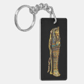 Ägyptische Mumie in Sarcophagus, Horror, Halloween Schlüsselanhänger (Vorderseite links)