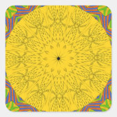 Ägyptische Musterkunst Quadratischer Aufkleber (Vorderseite)