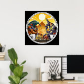 Ägyptische Mythologie Gods Anubis Thoth Poster (Heimbüro)