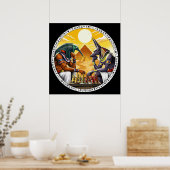 Ägyptische Mythologie Gods Anubis Thoth Poster (Küche)