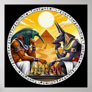 Ägyptische Mythologie Gods Anubis Thoth Poster