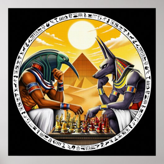 Ägyptische Mythologie Gods Anubis Thoth Poster (Vorne)