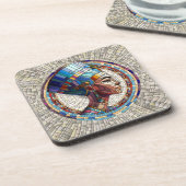 Ägyptische Nefertiti - Mosaikkunst Getränkeuntersetzer (Linke Seite)