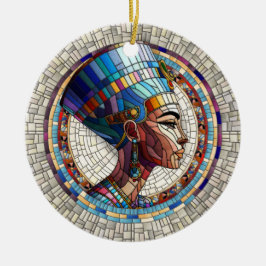 Ägyptische Nefertiti - Mosaikkunst Keramik Ornament