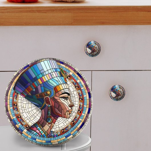 Ägyptische Nefertiti - Mosaikkunst Keramikknauf