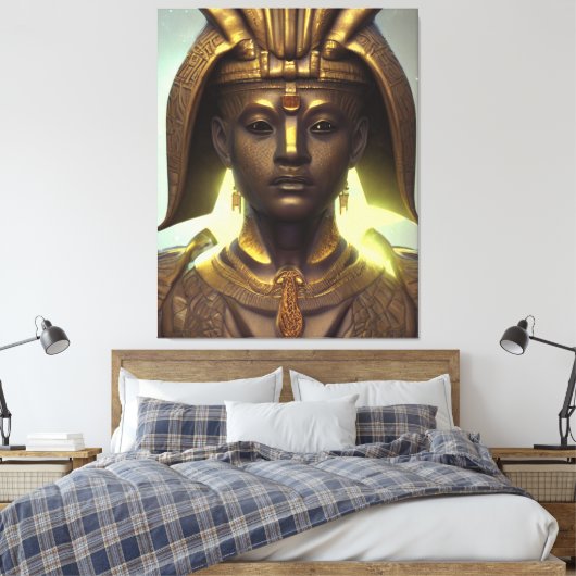 Ägyptische Osiris Canvas Print Leinwanddruck (Insitu (Schlafzimmer))