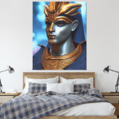 Ägyptische Osiris Canvas Print Leinwanddruck (Insitu (Schlafzimmer))
