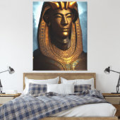 Ägyptische Osiris Canvas Print Leinwanddruck (Insitu (Schlafzimmer))