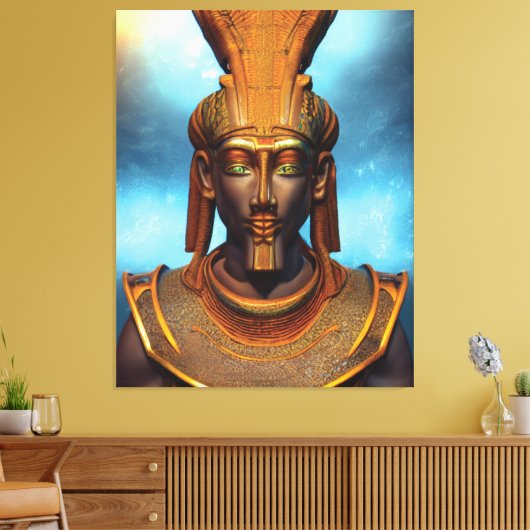 Ägyptische Osiris Canvas Print Leinwanddruck (Insitu (Wohnzimmer))
